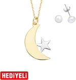 Altın Sepeti Ay Yıldız Kolye