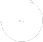 Altın Sepeti Gümüş 15 cm Kolye Ek Zinciri