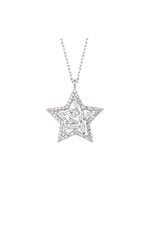 Altın Sepeti Gümüş Baget Taşlı Yıldız Kolye