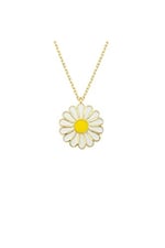 Altın Sepeti Gümüş Kaplama Papatya Kolye