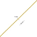 Altın Sepeti İnce Burgu Zincir 45 cm