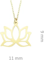 Altın Sepeti Minik Lotus Çiçeği Kolye