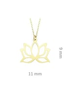 Altın Sepeti Minik Lotus Çiçeği Kolye