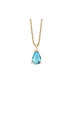 Altın Sepeti Rose Aqua Mini Damla Taşlı Gümüş Kolye