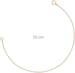 Altın Sepeti Rose Gümüş 15 cm Kolye Uzatma Zinciri