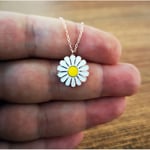 Altın Sepeti Rose Gümüş Papatya Kolye