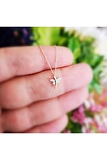 Altın Sepeti Taşlı Minimal Yusufçuk Kolye