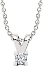 Altın Sepeti Tektaş Pırlanta Kolye 0,12 ct