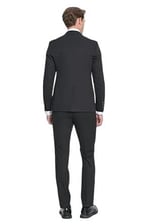 ALTINYILDIZ CLASSICS Ekstra Slim Fit Dar Kesim Kırlangıç Yaka Takım Elbise, Renk Siyah, Beden 50-6 Drop