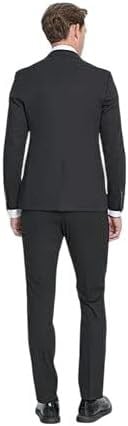 ALTINYILDIZ CLASSICS Ekstra Slim Fit Dar Kesim Kırlangıç Yaka Takım Elbise, Renk Siyah, Beden 50-6 Drop