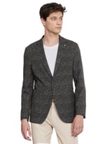 ALTINYILDIZ CLASSICS Erkek Haki Slim Fit Dar Kesim Mono Yaka Kazayağı Desenli Blazer Ceket