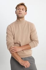 ALTINYILDIZ CLASSICS Pamuklu Standart Fit Normal Kesim Yarım Balıkçı Yaka Triko Kazak