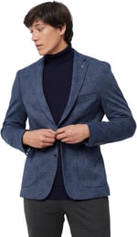 ALTINYILDIZ CLASSICS Slim Fit Dar Kesim Mono Yaka Takipli Kareli Ceket