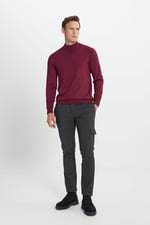 ALTINYILDIZ CLASSICS Slim Fit Dar Kesim Diyagonal Desenli Kargo Cepli Esnek Pantolon