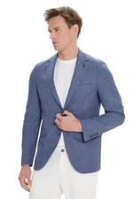ALTINYILDIZ CLASSICS Slim Fit Dar Kesim Mono Yaka Desenli Ceket