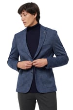 ALTINYILDIZ CLASSICS Slim Fit Dar Kesim Mono Yaka Takipli Kareli Ceket