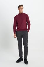 ALTINYILDIZ CLASSICS Slim Fit Dar Kesim Diyagonal Desenli Kargo Cepli Esnek Pantolon