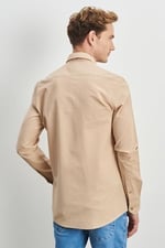 ALTINYILDIZ CLASSICS Slim Fit Dar Kesim Düğmeli Yaka%100 Pamuk Desenli Gömlek