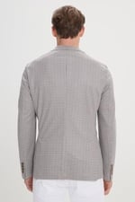 ALTINYILDIZ CLASSICS Slim Fit Dar Kesim Mono Yaka Desenli Blazer Ceket