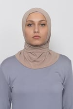 Altobeh Çıtçıtlı Hazır Eşarp Hijap Koyu Bej, Standart, A51-36, Koyu Bej, Kadın