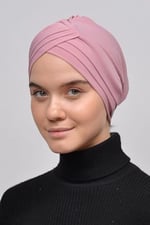 Altobeh Üç Bantlı Çapraz Dış Tesettür Bonesi Hazır Türban