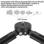 Alüminyum Mini Tripod, Zhiyun Smooth Q/4, Crane Plus/2, Weebill s, Ronin S/SC/RS2/RSC2, Osmo Mobile, Gimbal Sap Kavrama Sabit - Seçenekler: Sabit yükseklik versiyonu, Yüksekliği ayarlanabilir versiyon