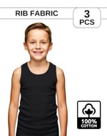 ALYA UNDERWEAR Erkek Çocuk, Pamuklu Ribana Kumaş Atlet, Oval Yaka 3'lü Paket - Seçenekler: 13-14 Yıl, 11-12 Yıl, 9-10 Yıl, 7-8 Yıl, 5-6 Yıl, 3-4 Yıl