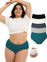 ALYA UNDERWEAR Kadın İç Çamaşırı, Yüksek Bel Kadın Külotlar, Nefes Alabilir Pamuklu Kadın Çamaşırı, Rahat Bayan Külotlar, Çok Renkli 5 Adet (5XL, 6XL, 7XL)