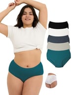 ALYA UNDERWEAR Kadın İç Çamaşırı, Yüksek Bel Kadın Külotlar, Nefes Alabilir Pamuklu Kadın Çamaşırı, Rahat Bayan Külotlar, Çok Renkli 5 Adet (5XL, 6XL, 7XL)