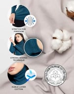 Alya UNDERWEAR, Kaşkorse, Balıkçı Yaka Tam Boğazlı Body Sweatshirt