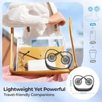 Amacool 2600mAh Pille Çalışan Boyun Fanı, Boyun Bantlı ve 6 Hızlı Taşınabilir USB Fan Ev Ofis Seyahat Dış Mekan Sporları için (Siyah)