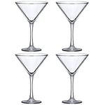 Amazing Abby - Vesper - 10 oz Plastik Martini Bardakları (4'lü Set), Plastik Kokteyl Bardakları, Yeniden Kullanılabilir, BPA İçermez, Kırılmaz, Bulaşık Makinesinde Yıkanabilir, Havuz Kenarı, Açık