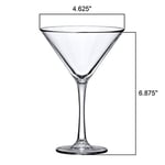 Amazing Abby - Vesper - 10 oz Plastik Martini Bardakları (4'lü Set), Plastik Kokteyl Bardakları, Yeniden Kullanılabilir, BPA İçermez, Kırılmaz, Bulaşık Makinesinde Yıkanabilir, Havuz Kenarı, Açık