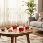 AmberHaus Borosilikat Cam Kupa Seti - 250 ml Kapasiteli - Şık ve Dayanıklı Tasarım - 3 Parça