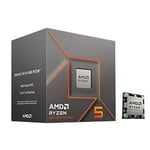 AMD Ryzen 5 8400F 4.2GHz (Turbo 4.4GHz) 6 Core 12 Threads 16MB Cache AM5 İşlemci, 100-100001591BOX