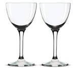 Amehla Nick and Nora Coupe Kokteyl Bardakları - Elde Üfleme 2'li Set, Manhattan, Martini, Aperitif, Algonquin veya Liman Şarabı Servis Etmek için Küçük Düz Vintage Coupe Bardağı, 141 ml (Düz, 2)