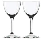 Amehla Nick and Nora Coupe Kokteyl Bardakları - Elde Üfleme 2'li Set, Manhattan, Martini, Aperitif, Algonquin veya Liman Şarabı Servis Etmek için Küçük Düz Vintage Coupe Bardağı, 141 ml (Düz, 2)