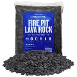 American Fire Glass Lava Kayası, Gözenekli Doğal, 6-13 mm Kalınlık, 4.5 kg, Siyah