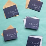 American Greetings Teşekkür kartları, deniz mavisi kahverengi güç zarfları ile (50 adet)