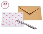 American Greetings Zarflı Boş Kartlar, Kalp Mektup Kağıdı, 200 Adet