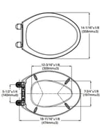 American Standard 5321A65CT.021 Champion Yavaş Kapanan Uzatılmış Klozet Oturağı, Kemik