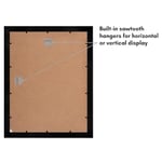Americanflat 11x14 Kolaj Resim Çerçevesi Siyah - Beş adet 4x6 Çerçeve Açıklığı veya Bir 11x14 Çerçeve Mat Olmayan Çerçeve - Ahşap Tasarlanmış, Kırılmaya Dayanıklı Cam, Duvar için Asma Donanımı Dahil