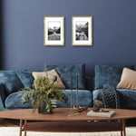 Americanflat 11x17 Resim Çerçevesi 2 inç Altın Seti - Mat veya 11x17 Çerçeve ile 8x12 Resim Çerçevesi olarak kullanın - Yatay veya Dikey Ekran için Pleksiglas Kapaklı Kolaj Resim Çerçeveleri