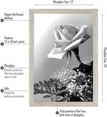 Americanflat 12x18 Poster Çerçevesi Driftwood - Cilalı Pleksiglaslı Kompozit Ahşap - Duvar için Yatay ve Dikey Formatlar Dahil Asm - Seçenekler: Aile El İzleri Seti, Geniş Kenarlık, Modern, Çerçeve...