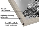 Americanflat 12x18 Poster Çerçevesi Driftwood - Cilalı Pleksiglaslı Kompozit Ahşap - Duvar için Yatay ve Dikey Formatlar Dahil Asm - Seçenekler: Aile El İzleri Seti, Geniş Kenarlık, Modern, Çerçeve...