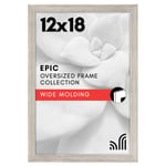 Americanflat 12x18 Poster Çerçevesi Driftwood - Cilalı Pleksiglaslı Kompozit Ahşap - Duvar için Yatay ve Dikey Formatlar Dahil Asm - Seçenekler: Aile El İzleri Seti, Geniş Kenarlık, Modern, Çerçeve...