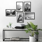 Americanflat 12x18 Resim Çerçevesi Seti 5 inç Siyah - 11x17 Mat veya 12x18 Çerçeve Mat ile birlikte kullanın - Resim Çerçeveleri Kolaj Duvar Dekoru Pleksiglas Kapaklı - Galeri Duvar Çerçevesi Seti