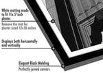 Americanflat 12x18 Resim Çerçevesi Seti 5 inç Siyah - 11x17 Mat veya 12x18 Çerçeve Mat ile birlikte kullanın - Resim Çerçeveleri Kolaj Duvar Dekoru Pleksiglas Kapaklı - Galeri Duvar Çerçevesi Seti