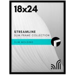 Americanflat 18x24 Parlak Pleksiglaslı Siyah Poster Çerçevesi - İnce Kenarlık 45 x 60 cm Duvar için Büyük Resim Çerçevesi, Yatay v - Seçenekler: 1 Pack, 1 US Big, 1 paket, Düz, Frame, Modern, Solid...