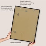 Americanflat 18x24 Parlak Pleksiglaslı Siyah Poster Çerçevesi - İnce Kenarlık 45 x 60 cm Duvar için Büyük Resim Çerçevesi, Yatay v - Seçenekler: 1 Pack, 1 US Big, 1 paket, Düz, Frame, Modern, Solid...